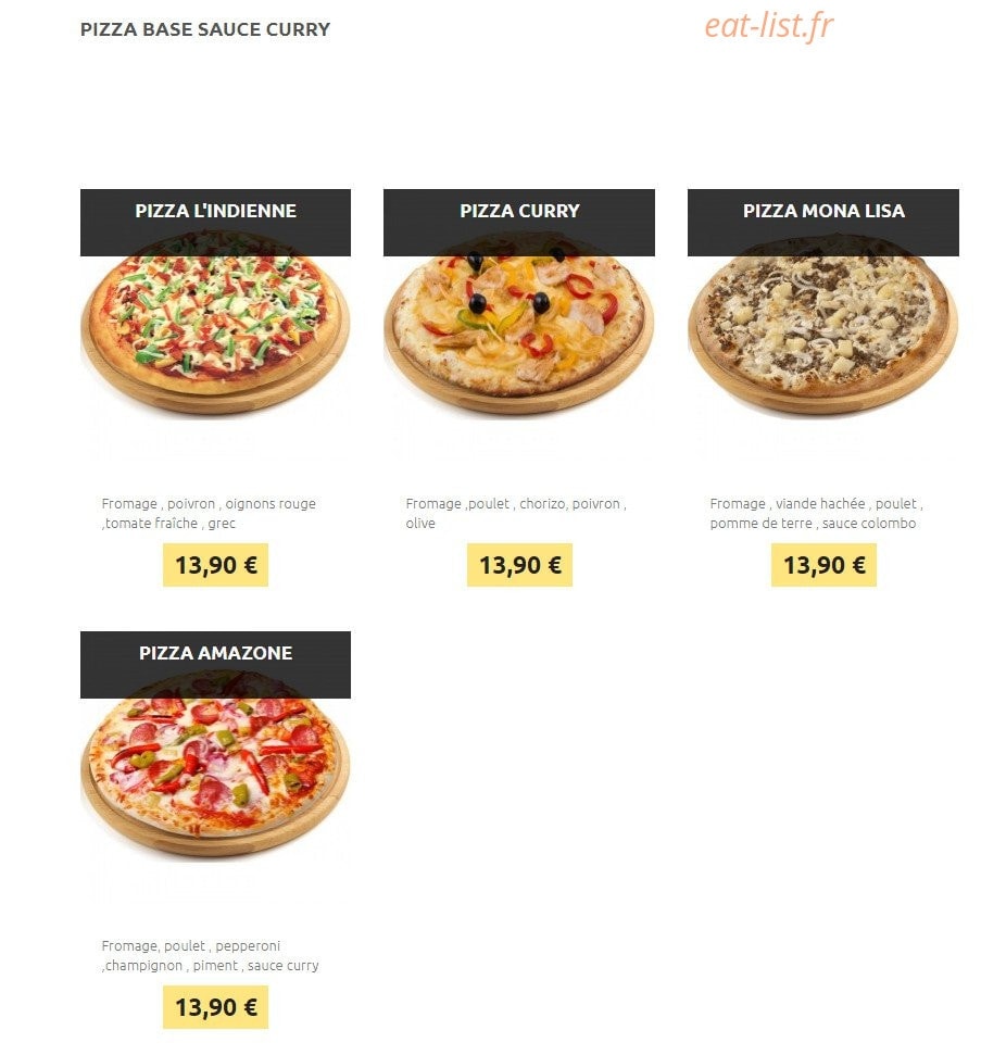 Family Pizza — carte page 4