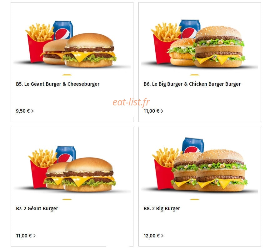 Foodiz Burger — carte page 2