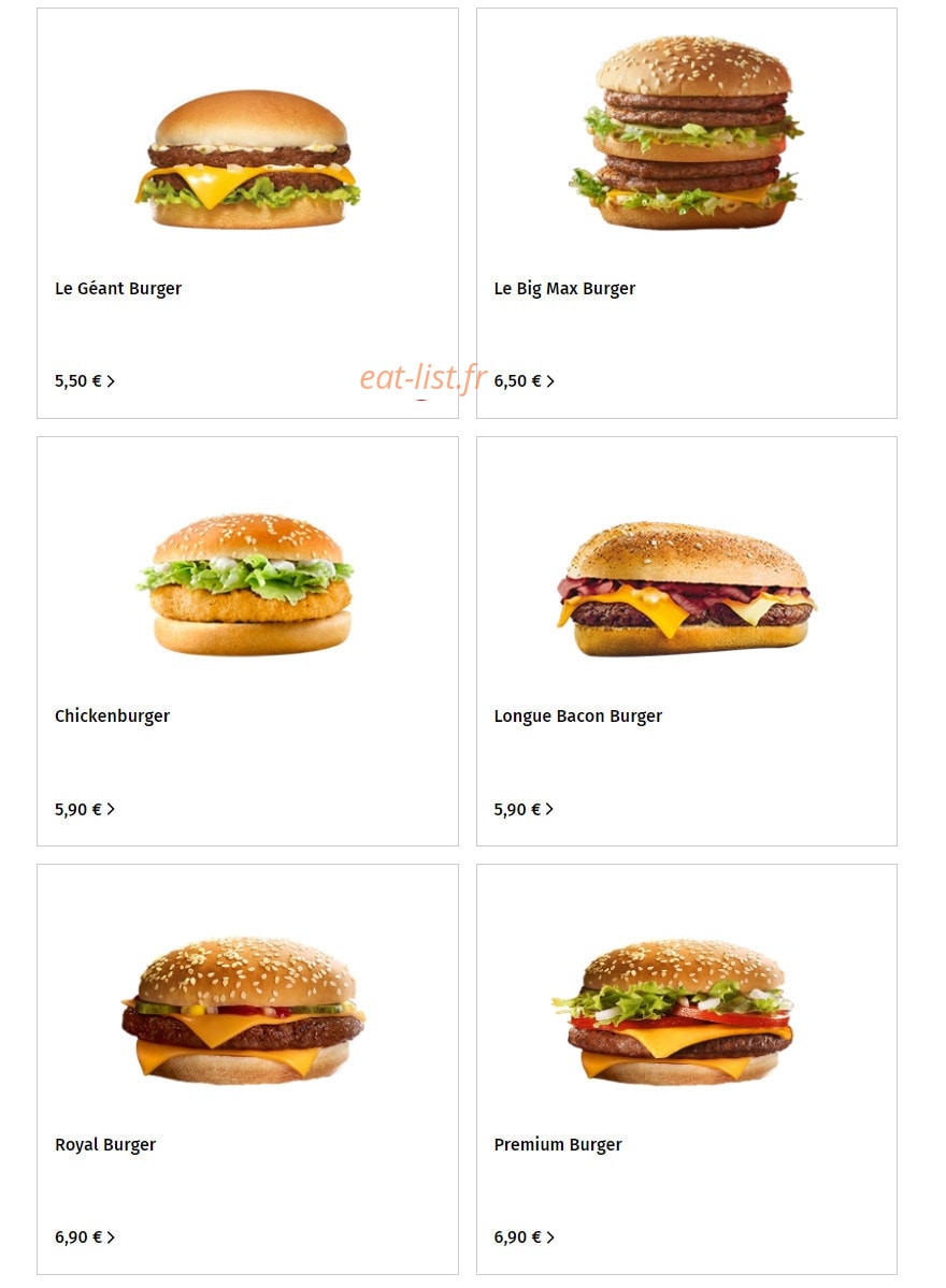 Foodiz Burger — carte page 6