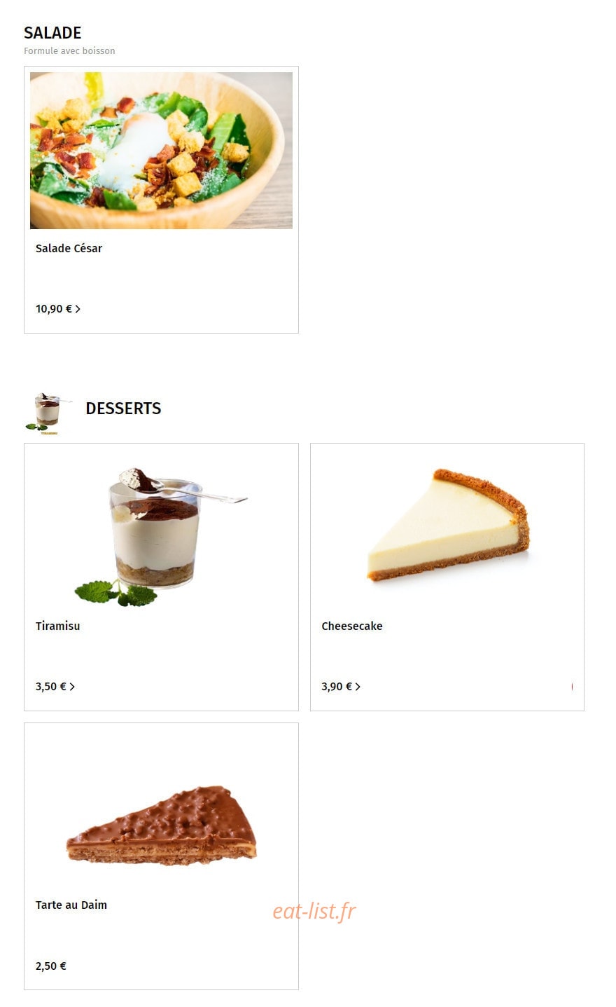 Foodiz Burger — carte page 10