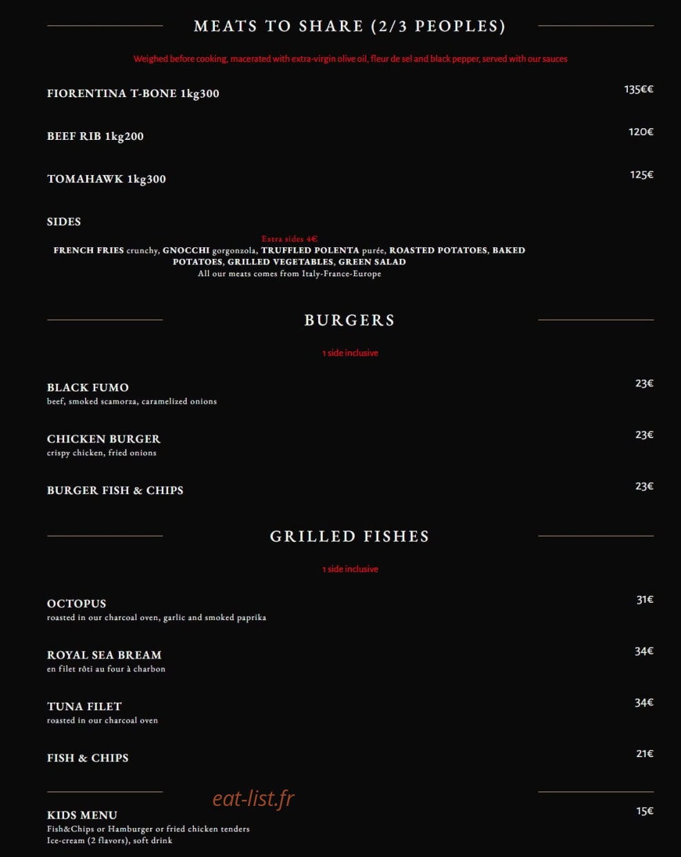 Fumo Grill — carte page 7