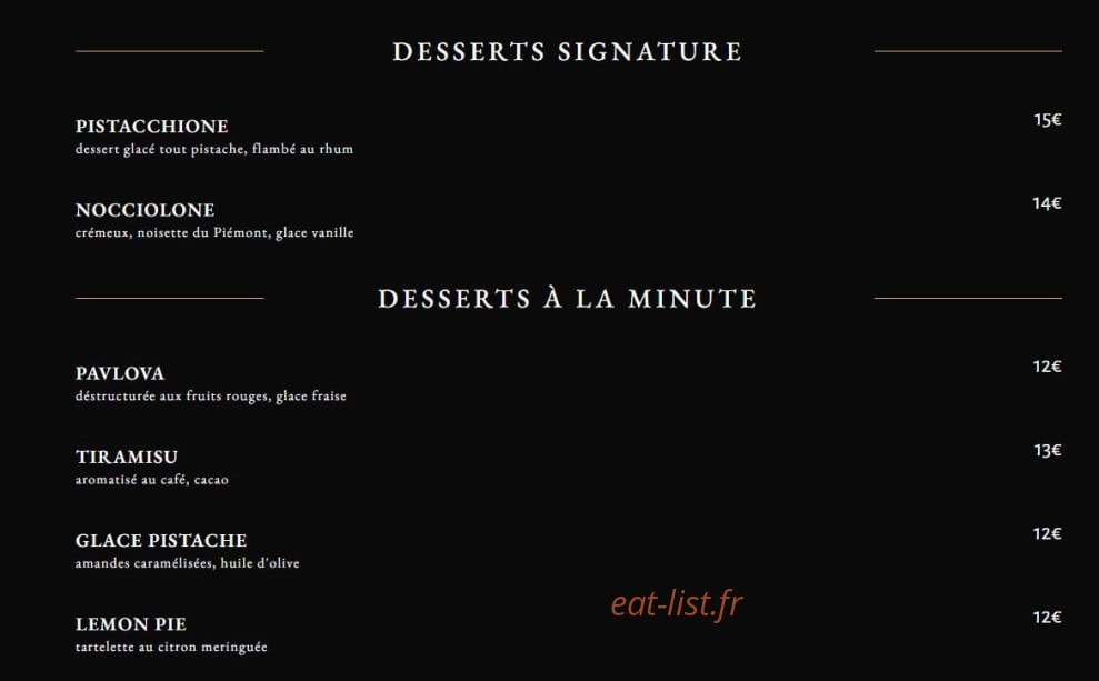 Fumo Grill — carte page 4