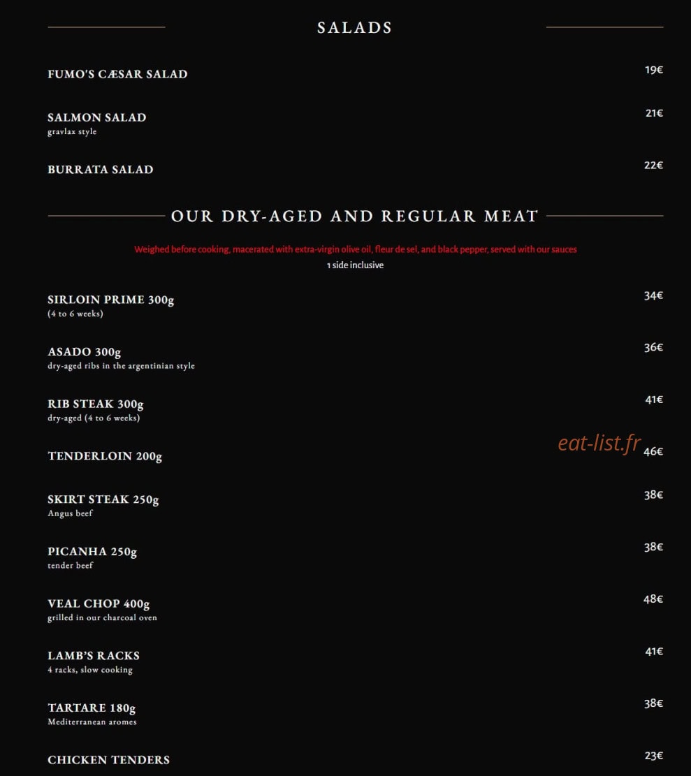 Fumo Grill — carte page 6