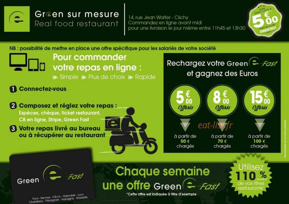 Green sur mesure — carte page 2
