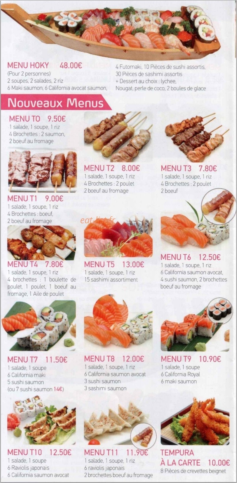 Hoky sushi — carte page 4