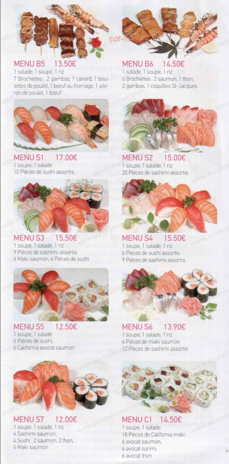 Hoky sushi — carte page 3