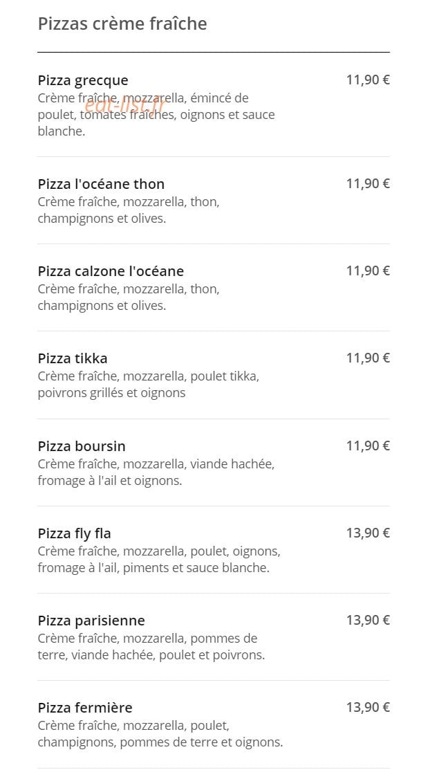 Hot Pizza — carte page 6