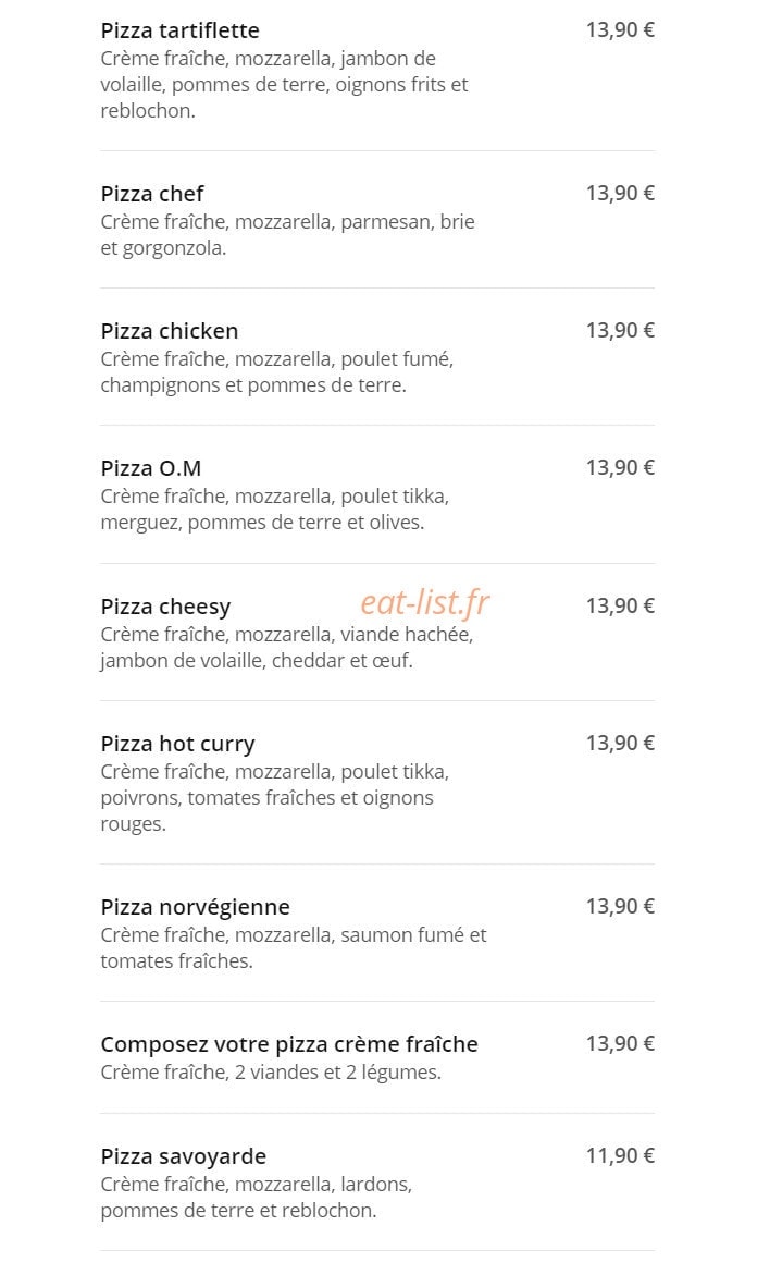 Hot Pizza — carte page 7