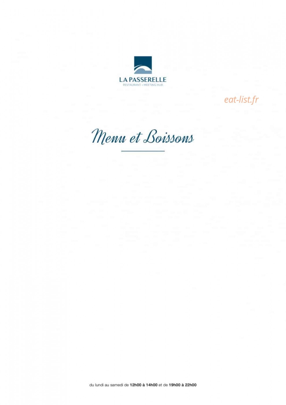 La Passerelle — carte page 1