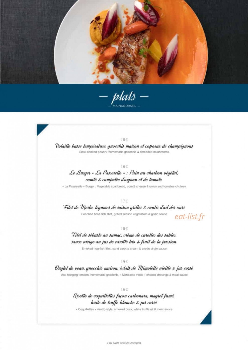 La Passerelle — carte page 3