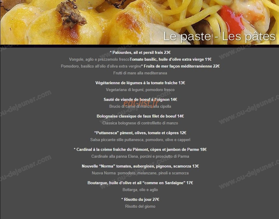 La Romantica — carte page 3