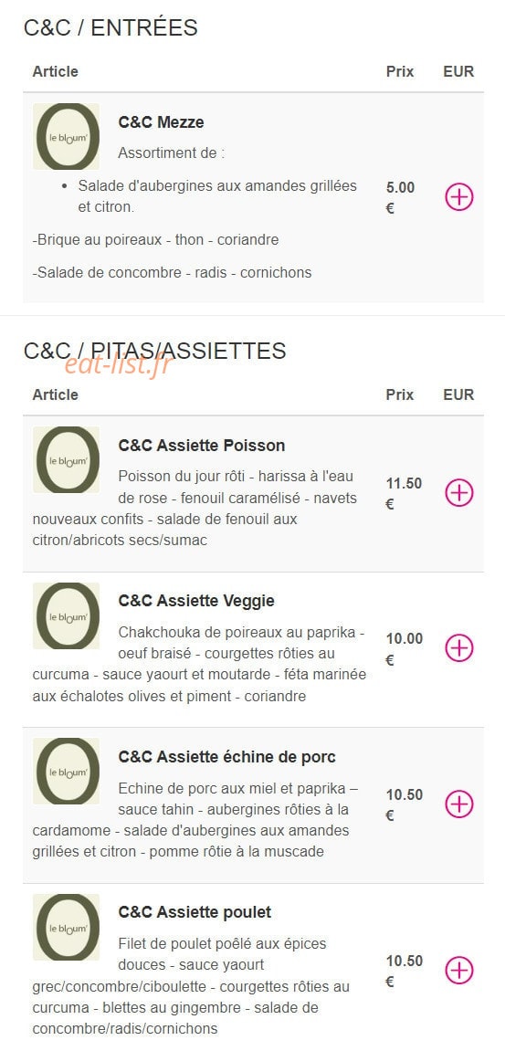 Le Bloum' — carte page 1