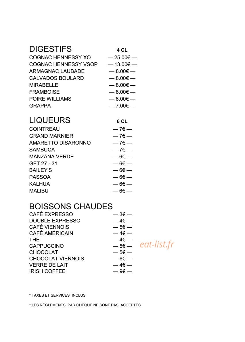 Le Door’s — carte page 2