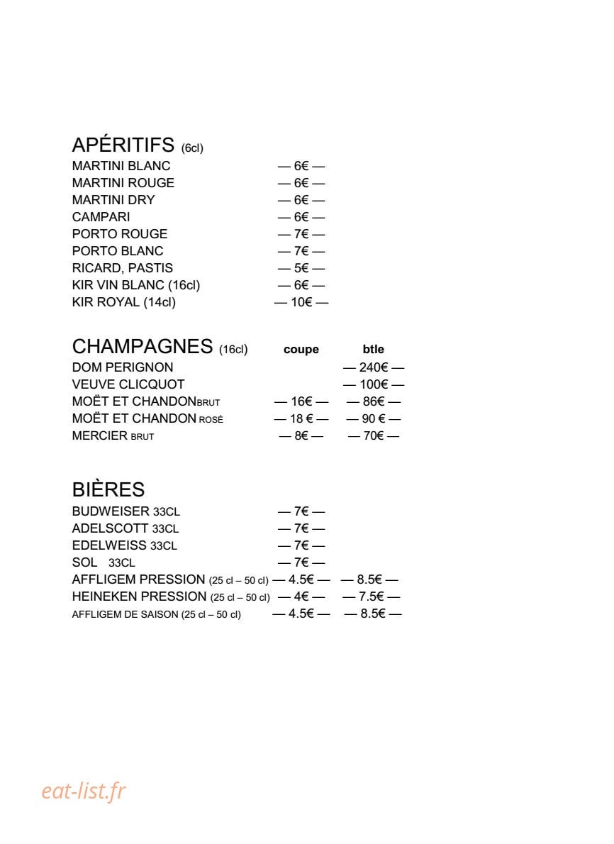 Le Door’s — carte page 3