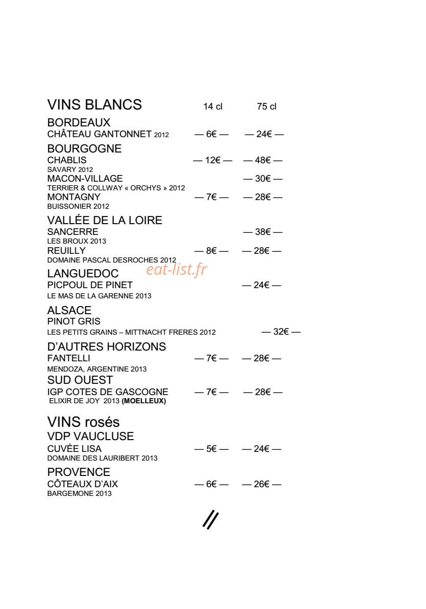 Le Door’s — carte page 6