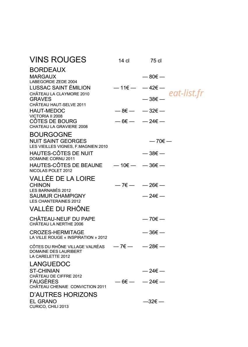 Le Door’s — carte page 5