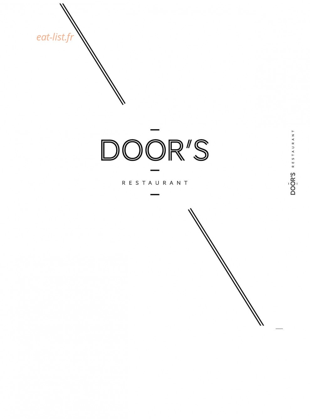Le Door’s — carte page 1
