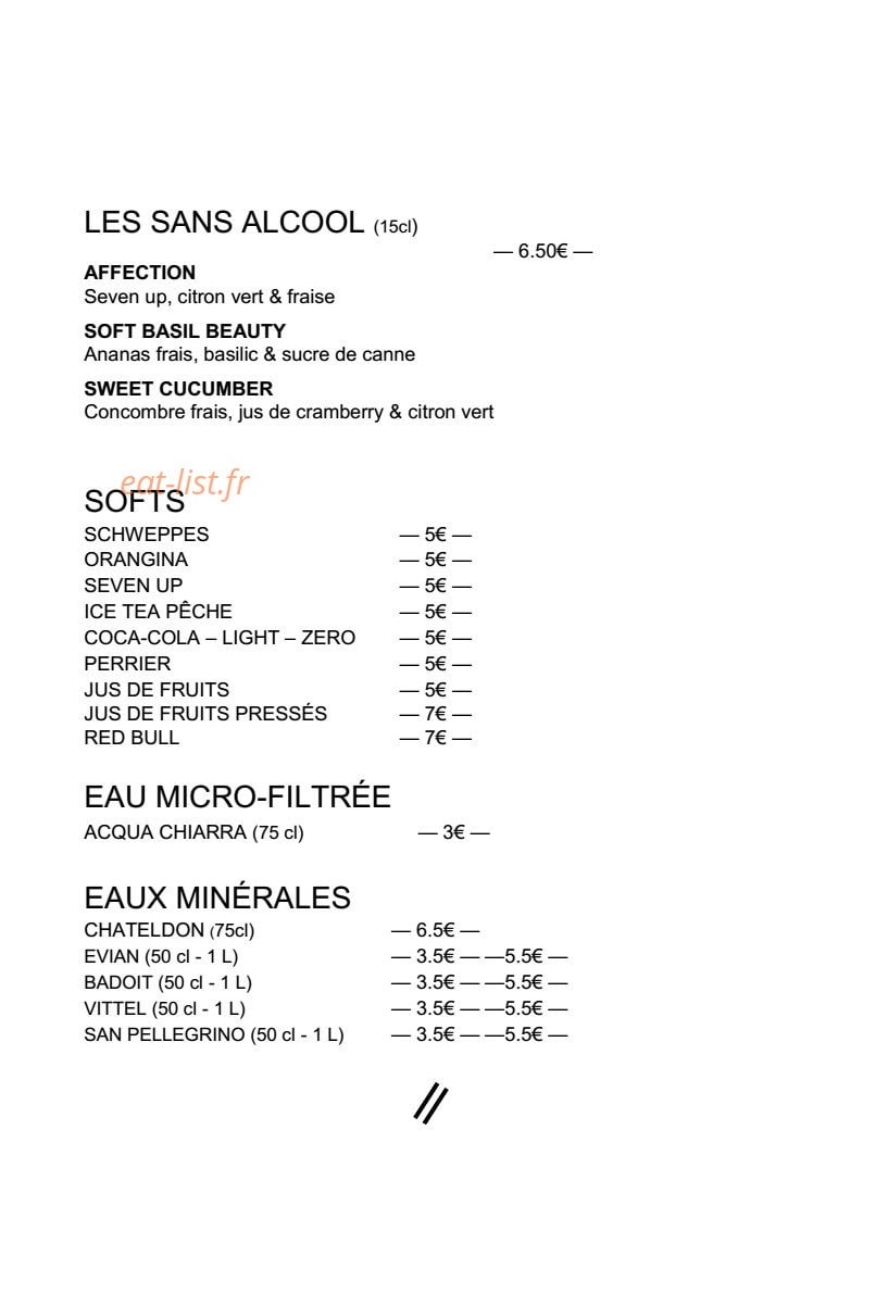 Le Door’s — carte page 4