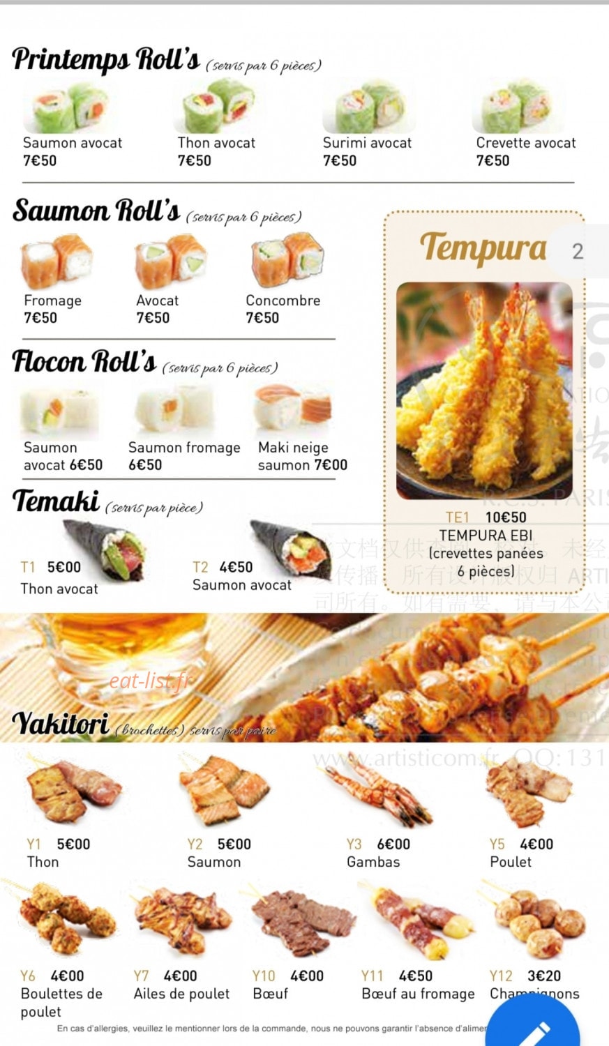 Le Restaurant Kaneman — carte page 3