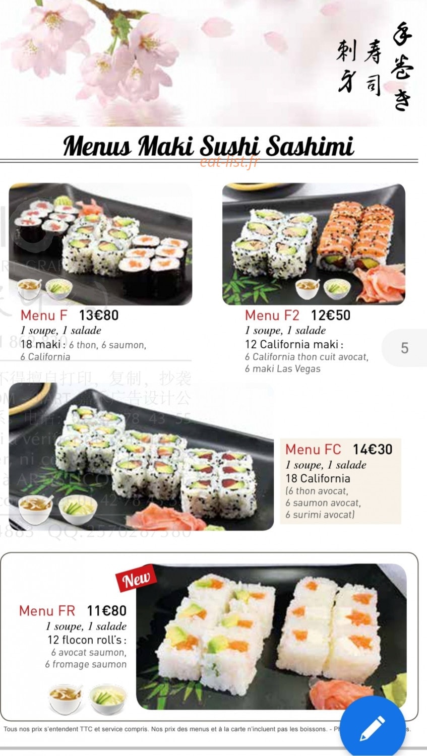 Le Restaurant Kaneman — carte page 8