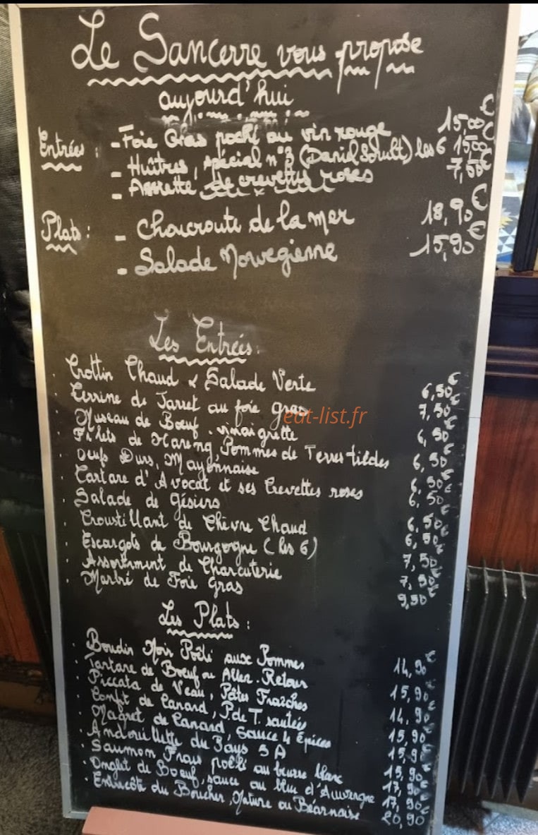 Le Sancerre — carte page 2