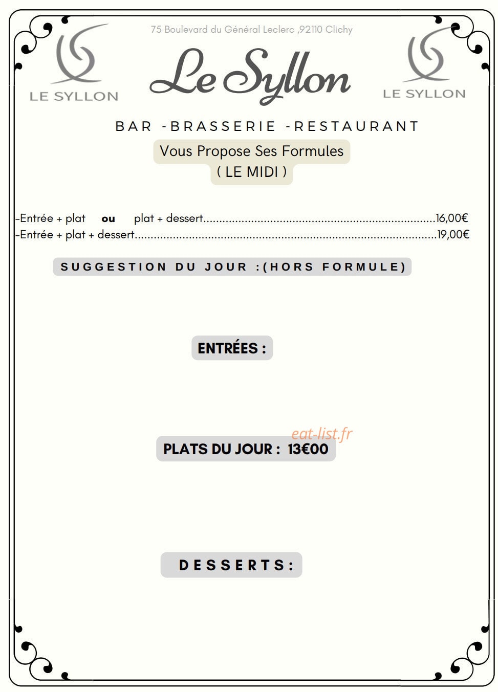 Le Syllon — carte page 1