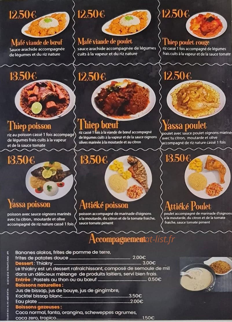 Maison des saveurs — carte page 1