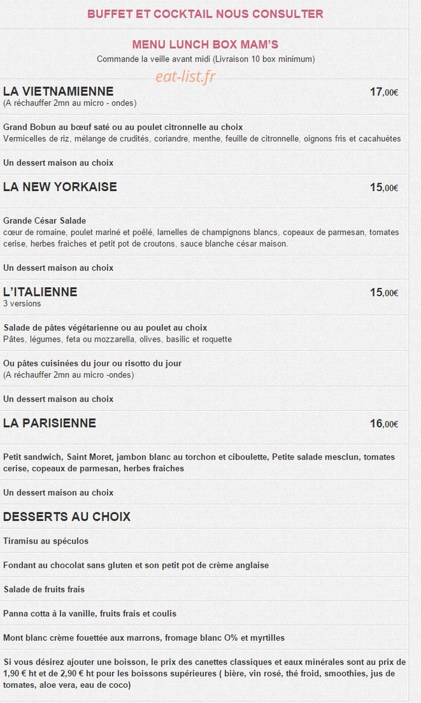 Mam's — carte page 2
