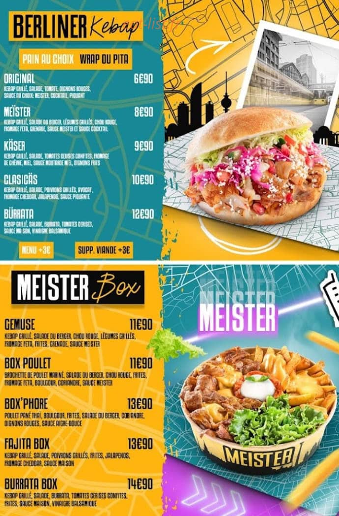 Meister Berliner Kebap — carte page 3