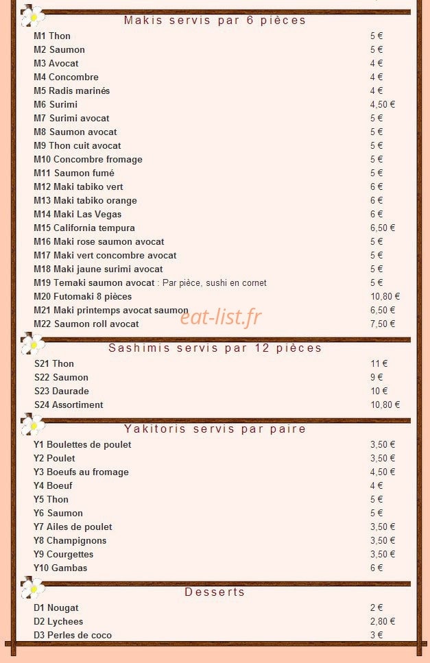 Oishi — carte page 2