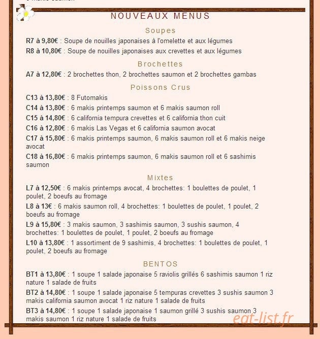 Oishi — carte page 5