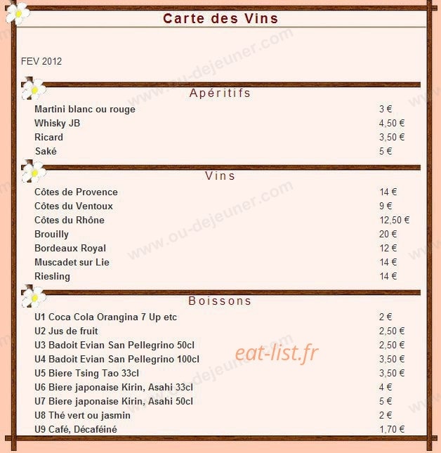 Oishi — carte page 6