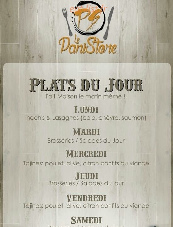 Panistore — carte page 1