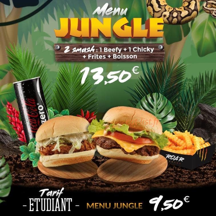 Roar burger — carte page 4