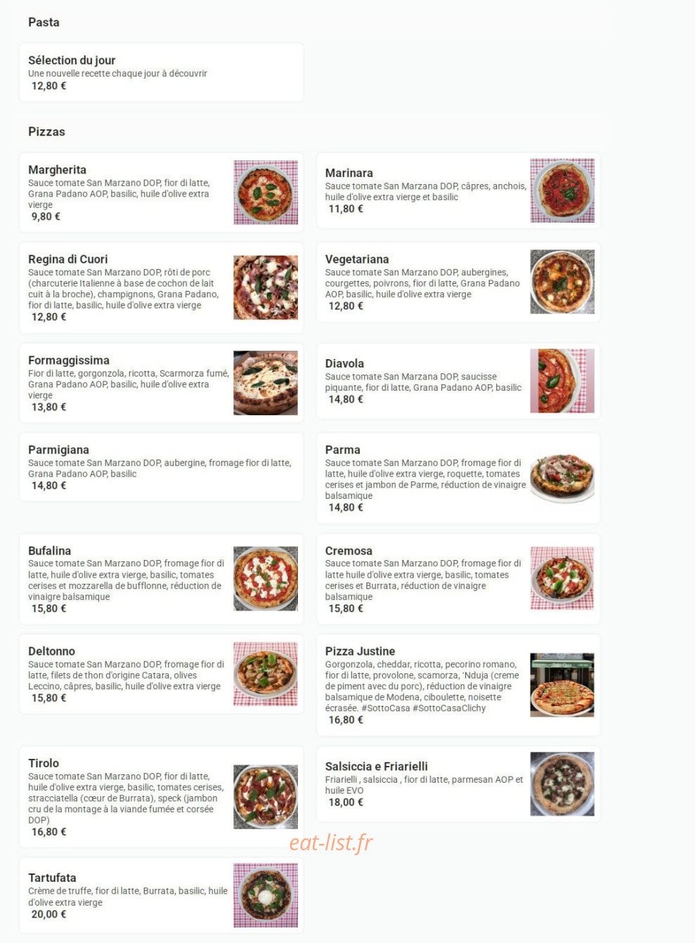 Sotto Casa — carte page 2