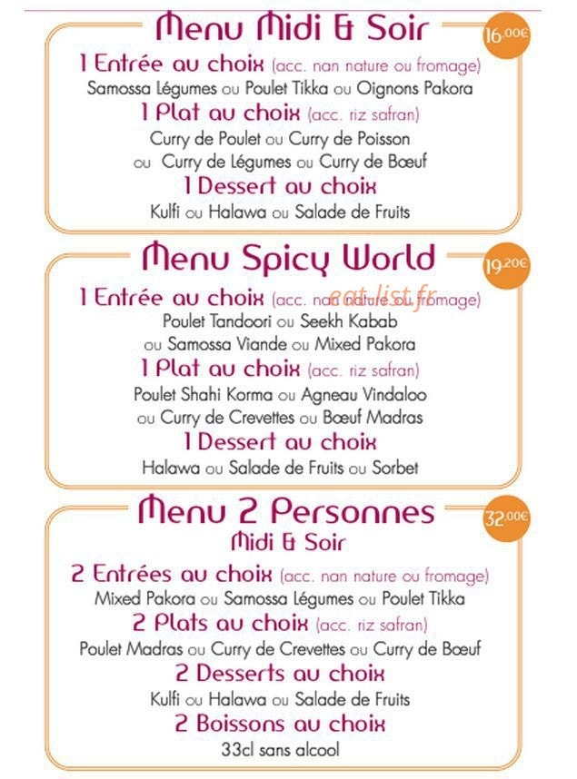 Spicy World — carte page 6