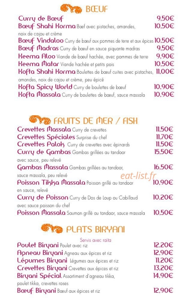 Spicy World — carte page 3