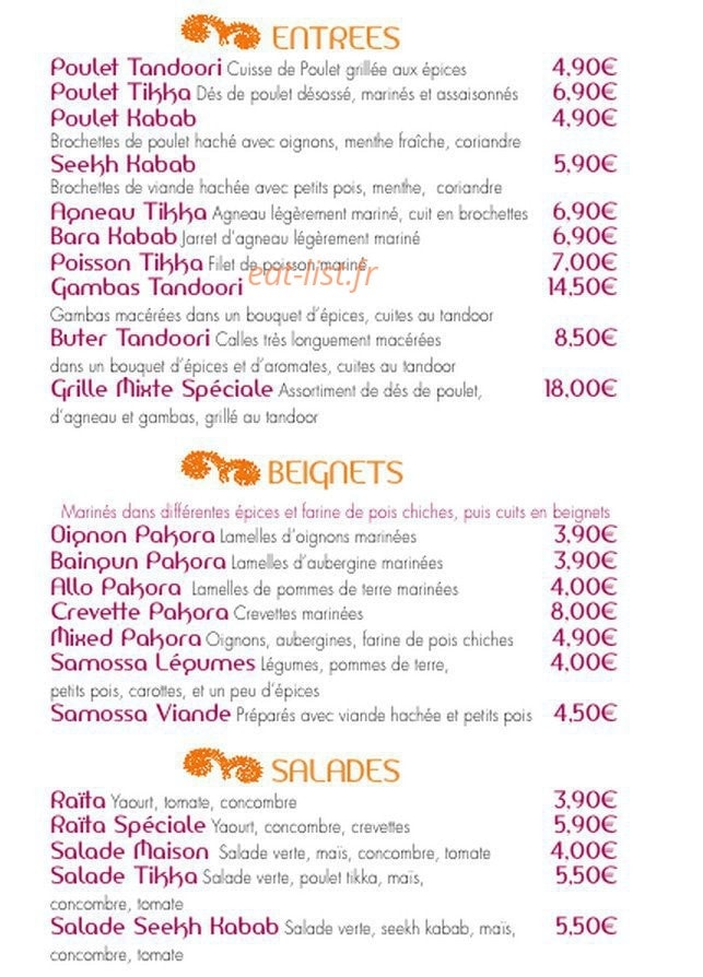Spicy World — carte page 1