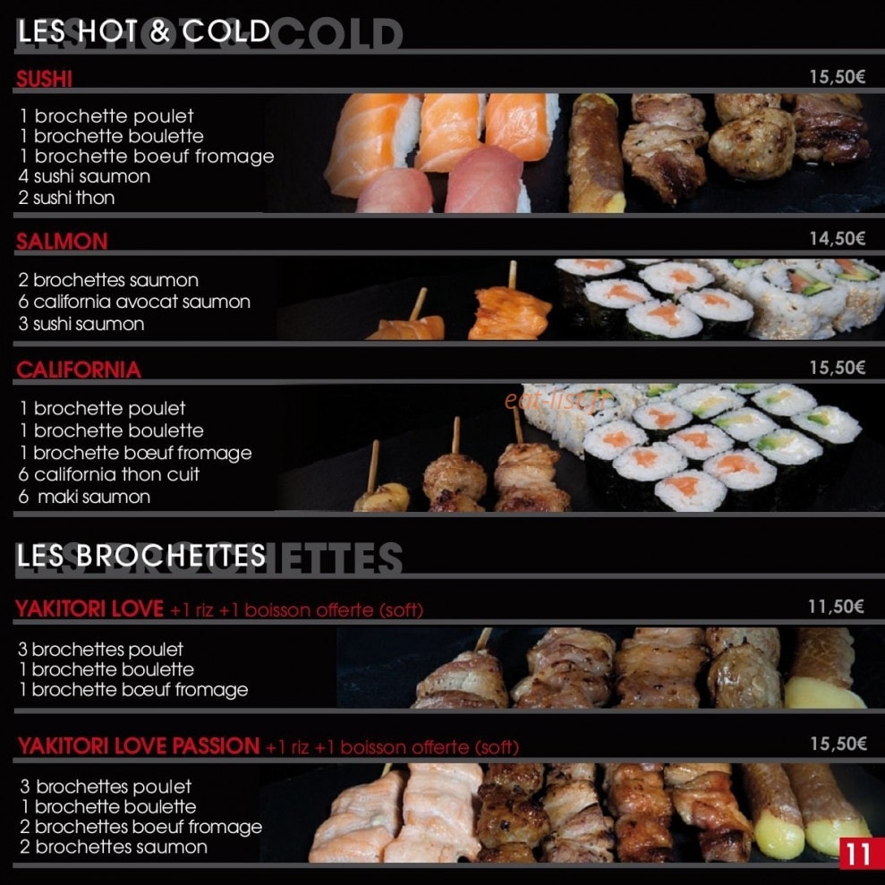 Sushi Love — carte page 7