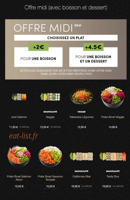 Sushi Shop — carte page 10