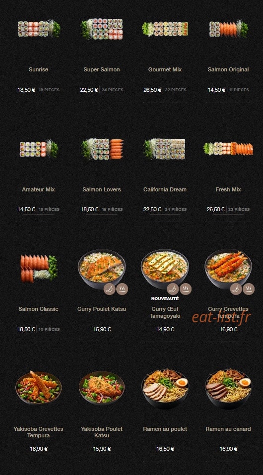 Sushi Shop — carte page 11