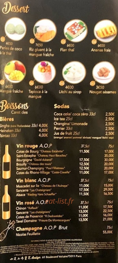 Thaï & Coco — carte page 8