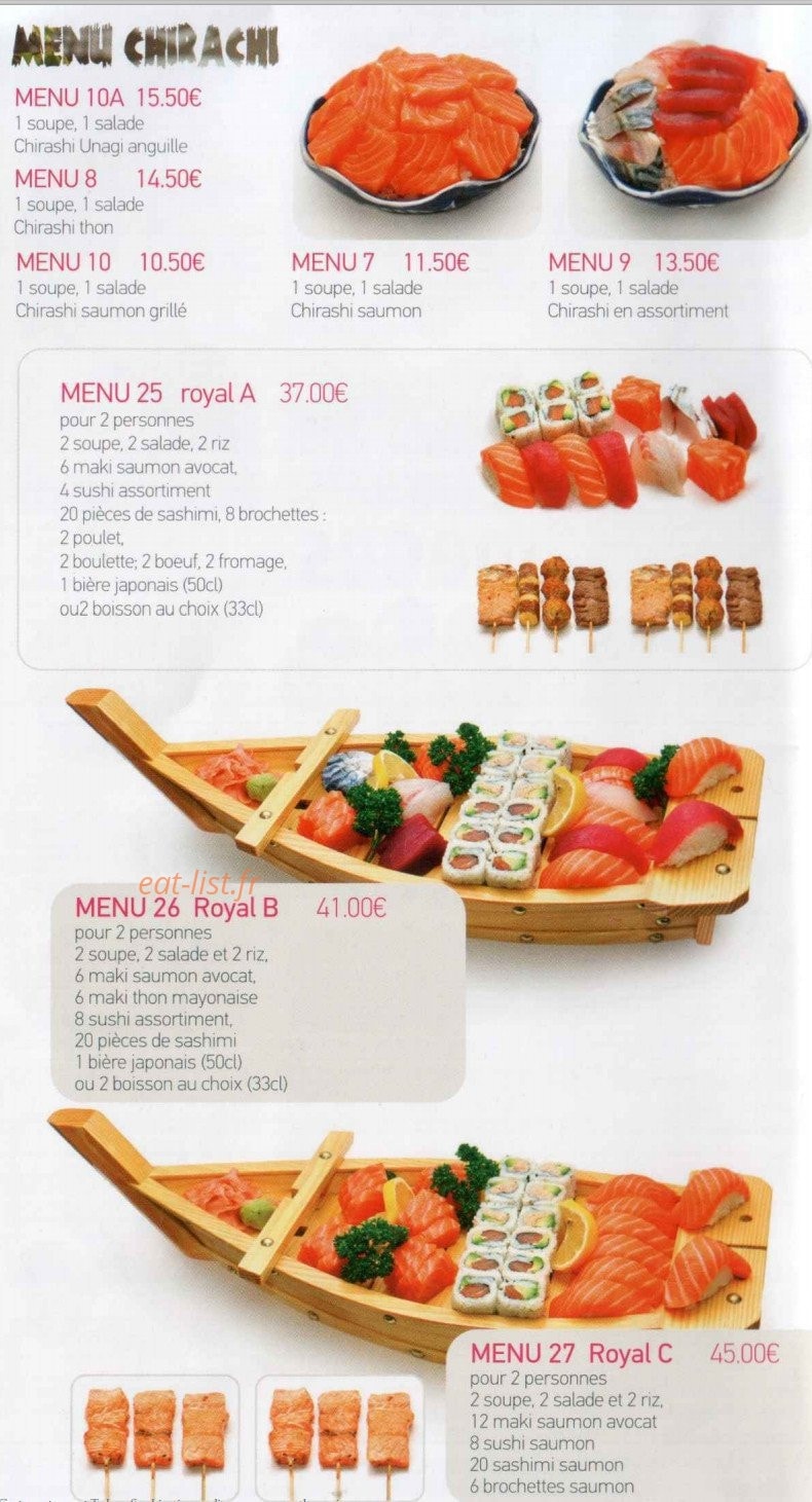 Tokyo sushi — carte page 8