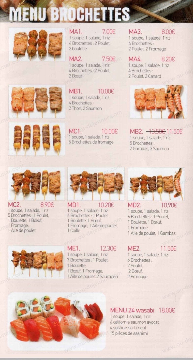Tokyo sushi — carte page 3