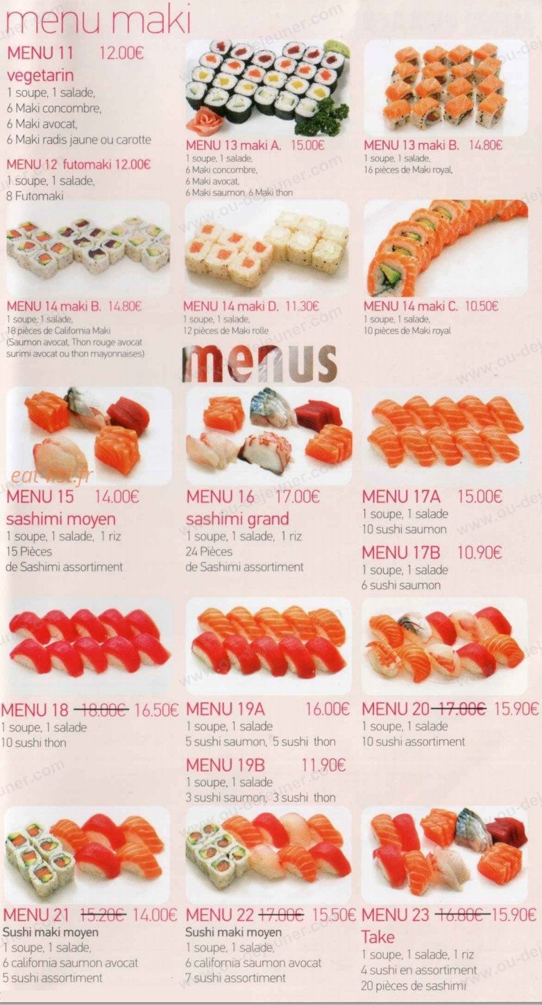 Tokyo sushi — carte page 6