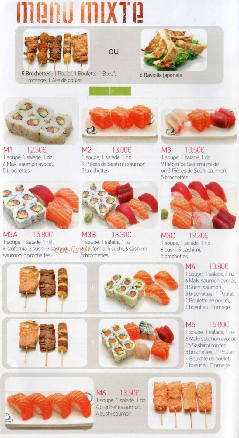 Tokyo sushi — carte page 5