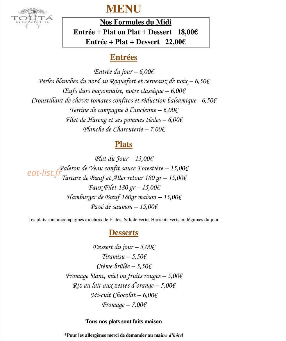 Touta — carte page 1