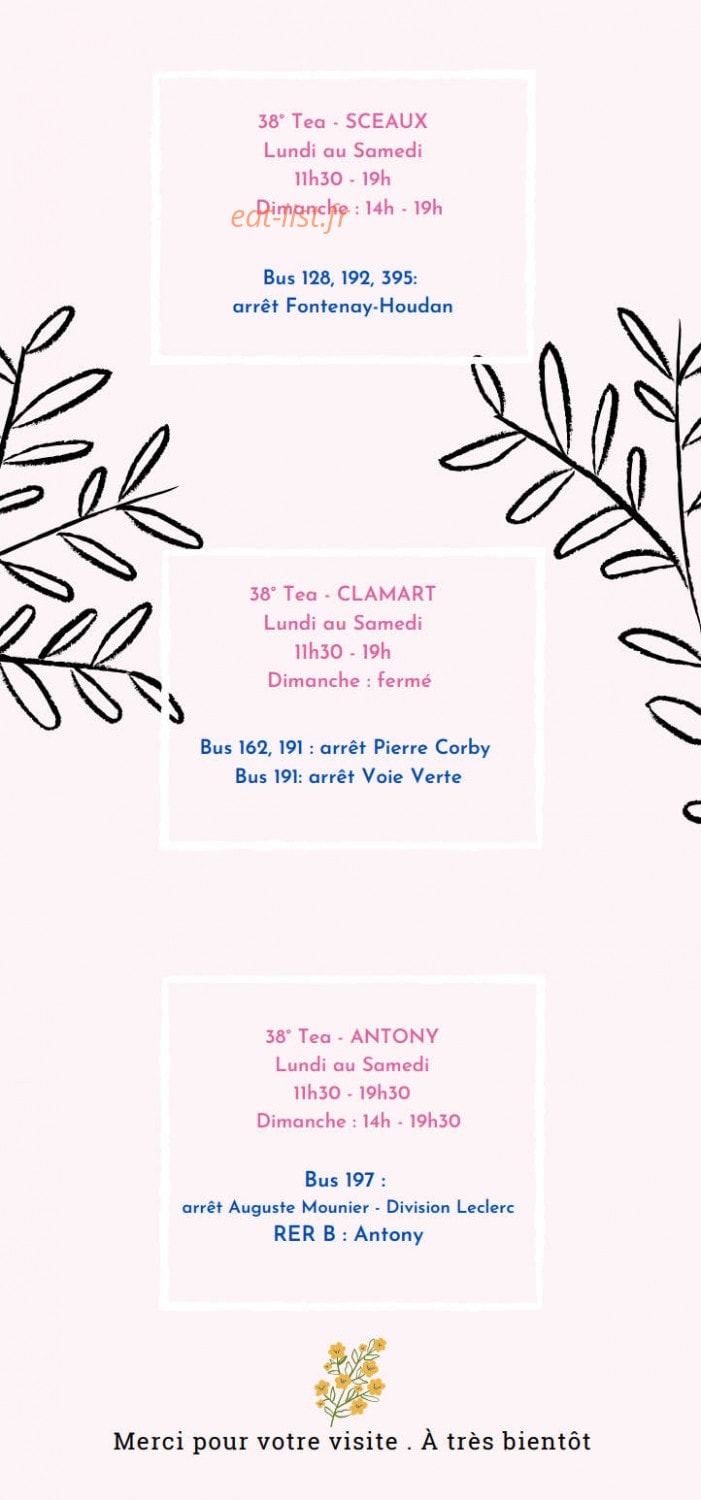 38° Tea — carte page 4