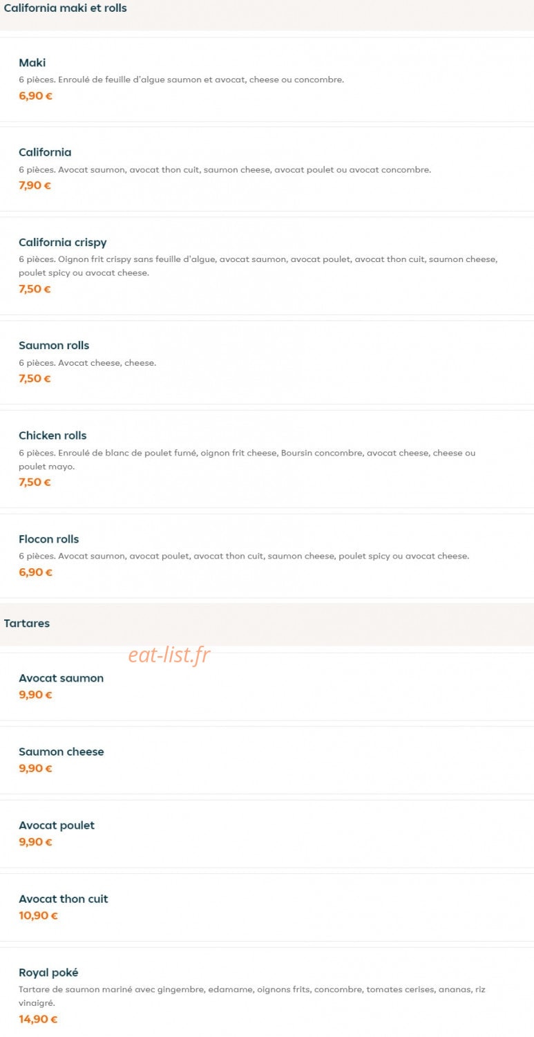 Asian thaï — carte page 7