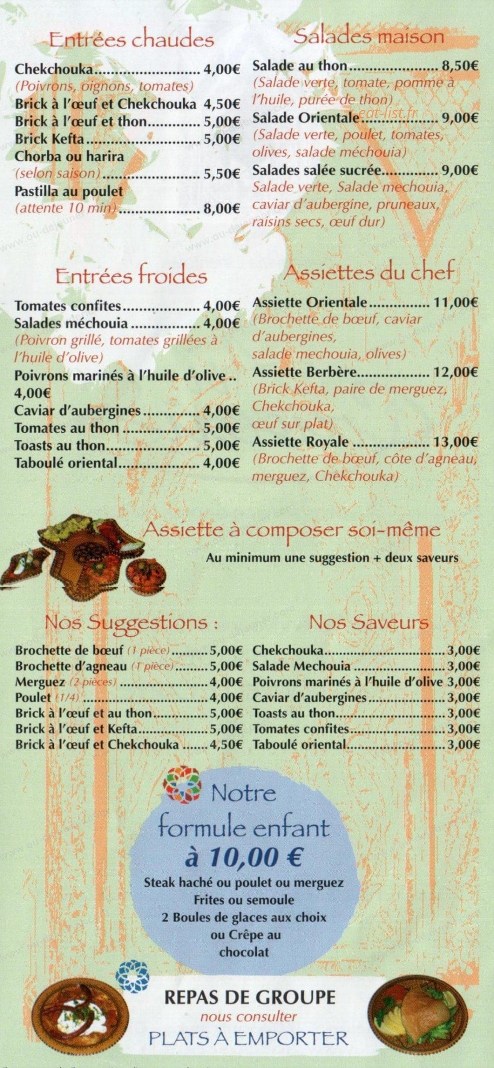 Au couscous — carte page 4